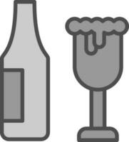 medio litro de cerveza vector icono diseño