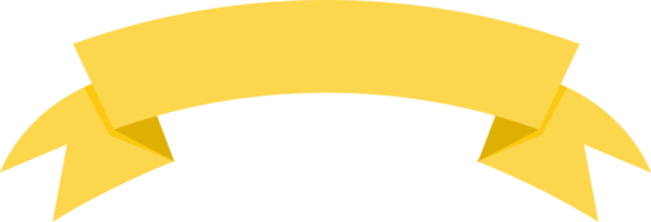 Yellow ribbon or banner png