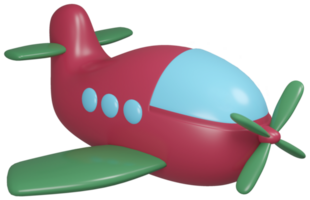 3d modelo de un avión para niños juguete en transparente antecedentes png