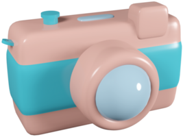 3D model camera children's toy made of plastic on transparent background png