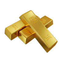 3d Rendern von Gold Goldbarren. Gold Bar Objekt. finanziell Konzept png