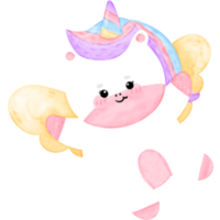 mignonne joufflu Licorne, graisse Licorne png