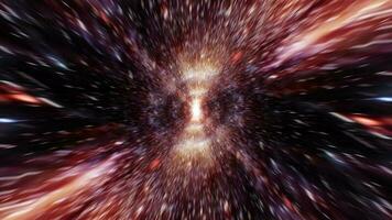 Loop abstract hyper space warp tunnel background video