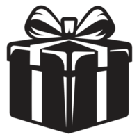 Best Christmas Gift Silhouette - Generative Ai png