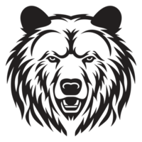 Beautiful Bear Silhouette - Ai Generated png