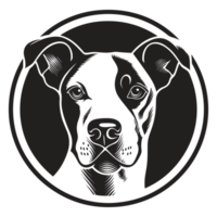 Beautiful Dog Face Silhouette - png