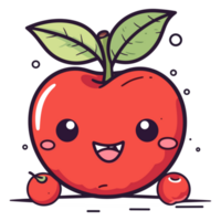 Beautiful Kawaii Cherry - Generative Ai png