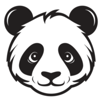 magnifique Panda silhouette - génératif ai png