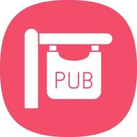 pub firmar vector icono diseño