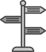 Signpost Vector Icon Design