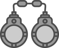 Handcuffs Vector Icon Design