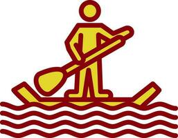 Paddle surf Vector Icon Design