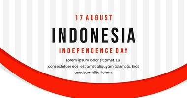 banner indonesia independent day red white background vector