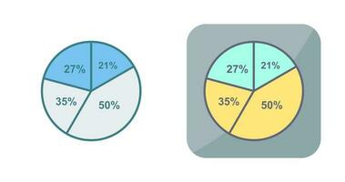 icono de vector de gráfico circular