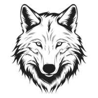 Beautiful Wolf Silhouette - Generative Ai png