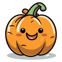 Beautiful Kawaii Style Pumpkin - png