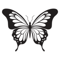 Beautiful Butterfly Silhouette - Generative Ai png