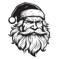 Beautiful Santa Face - Generative Ai png