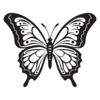 Beautiful Butterfly Silhouette - Generative Ai png