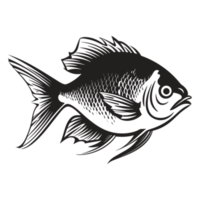 Beautiful Fish Silhouette - Generative Ai png