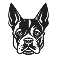 lindo cachorro face silhueta - generativo ai png