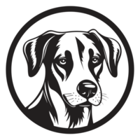 Beautiful Dog Face Silhouette - png