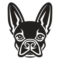 Beautiful Dog Face Silhouette - Generative Ai png