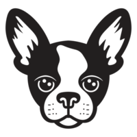 magnifique chien visage silhouette - génératif ai png