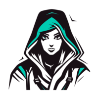 Beautiful Gamer Boy Silhouette - Generative Ai png