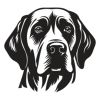 Beautiful Dog Face Silhouette - Generative Ai png