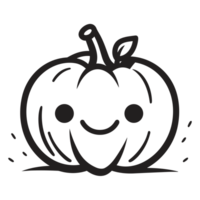 Beautiful Pumpkin Silhouette - Generative Ai png