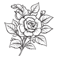 hermosa floral silueta - generativo ai png