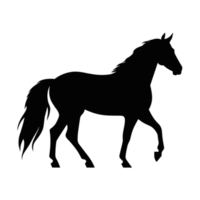 lindo cavalo silhueta - generativo ai png