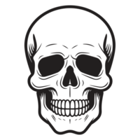 Beautiful Skull Silhouette - Generative Ai png