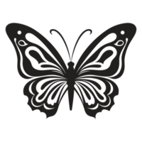 magnifique papillon silhouette - génératif ai png