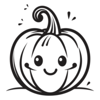 Beautiful Pumpkin Silhouette - Generative Ai png