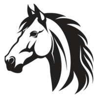 bellissimo cavallo silhouette - generativo ai png