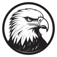 schön Adler Gesicht Silhouette - - generativ ai png