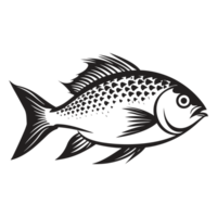 magnifique poisson silhouette - génératif ai png