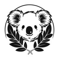 koala silhouette - génératif ai png