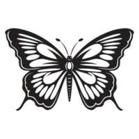 Beautiful Butterfly Silhouette - Generative Ai png