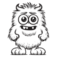 Kawaii Style Monster - Generative Ai png