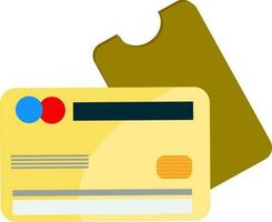 Flat illustration of credit card. vector