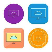 Unique Cloud System Vector Icon