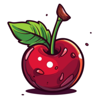 Beautiful Kawaii Cherry - Generative Ai png