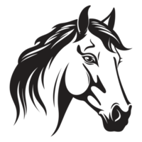 Beautiful Horse Silhouette - Generative Ai png