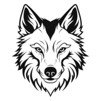 magnifique Loup silhouette - génératif ai png