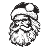 Beautiful Santa Face - Generative Ai png