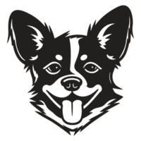 Beautiful Dog Face Silhouette - png