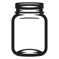 Beautiful Jar Silhouette - Generative Ai png